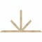 Ekena Millwork Saratoga Rough Sawn Timber Gable Bracket, Douglas Fir, 84"W x 45"H x 2"D x 4"F, 13/12 Pitch GBW084X45X0204SAR00RDF - alternate 1